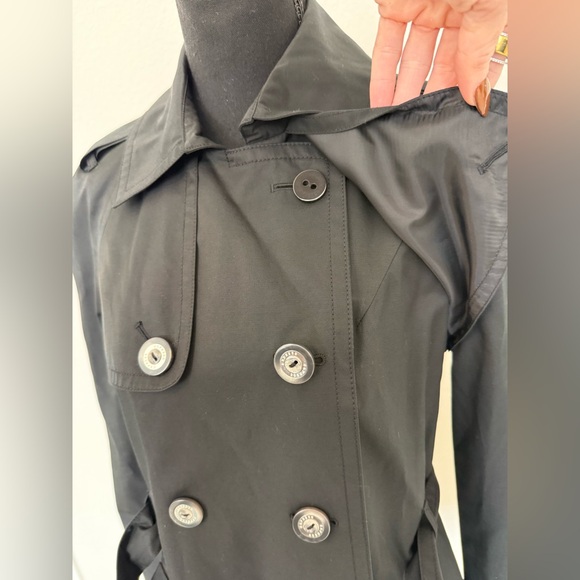NWT Express Black Trench Coat | Size S/P | Double Breasted Belted Jacket - Picture 5 of 11